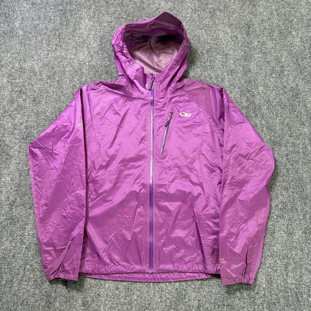 Outdoor Research Helium II Rain Jacket Womens Medium Pink Waterproof Hiking